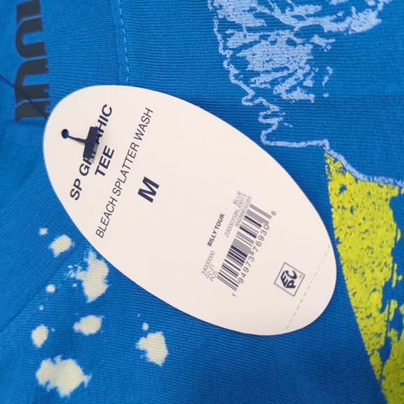 Billy Idol Tour 1984 Bleach Splatter T Shirt Women's or Men's Size Medium NWT - Picture 7 of 7